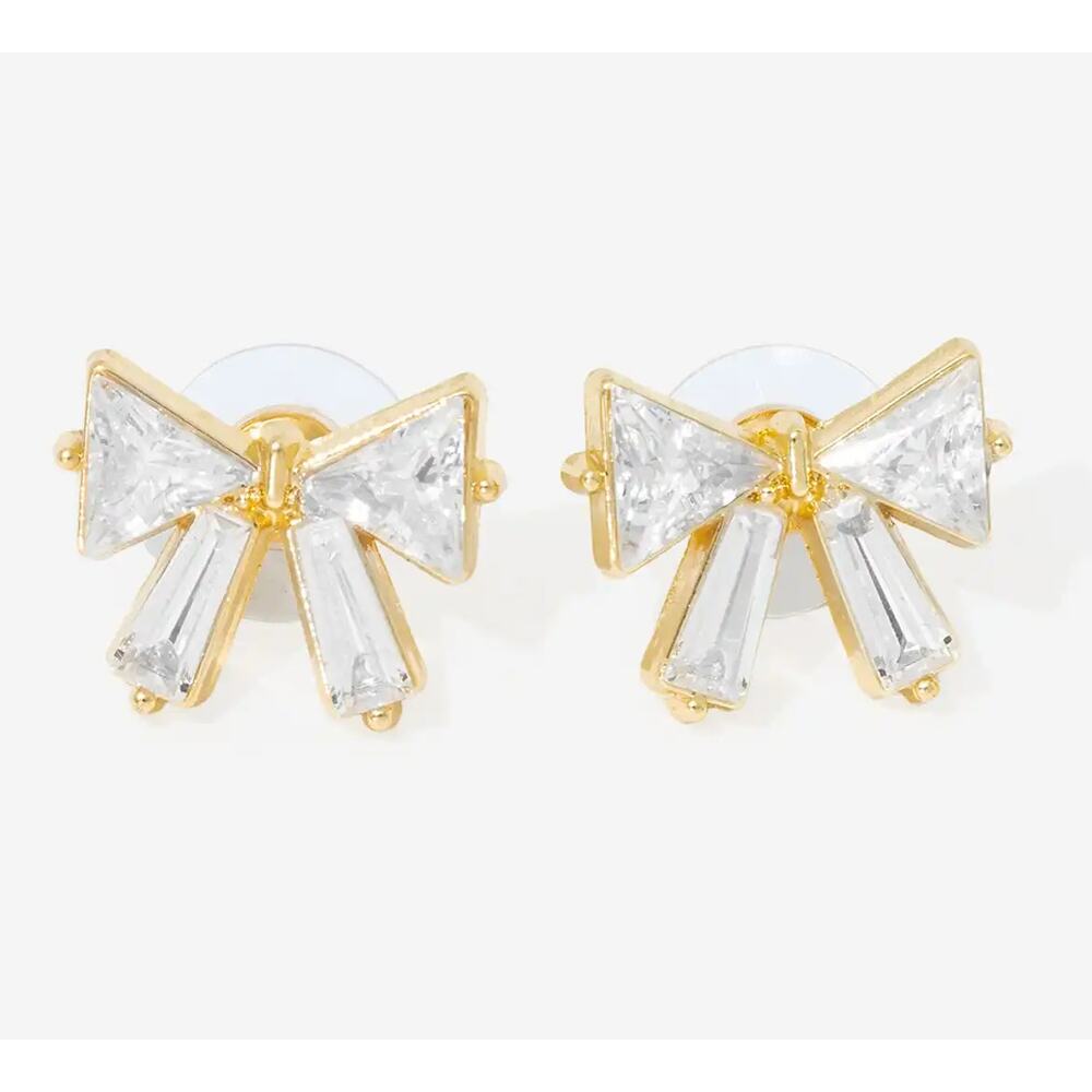 New Marleylilly Crystal Bow Earrings 100% Glass